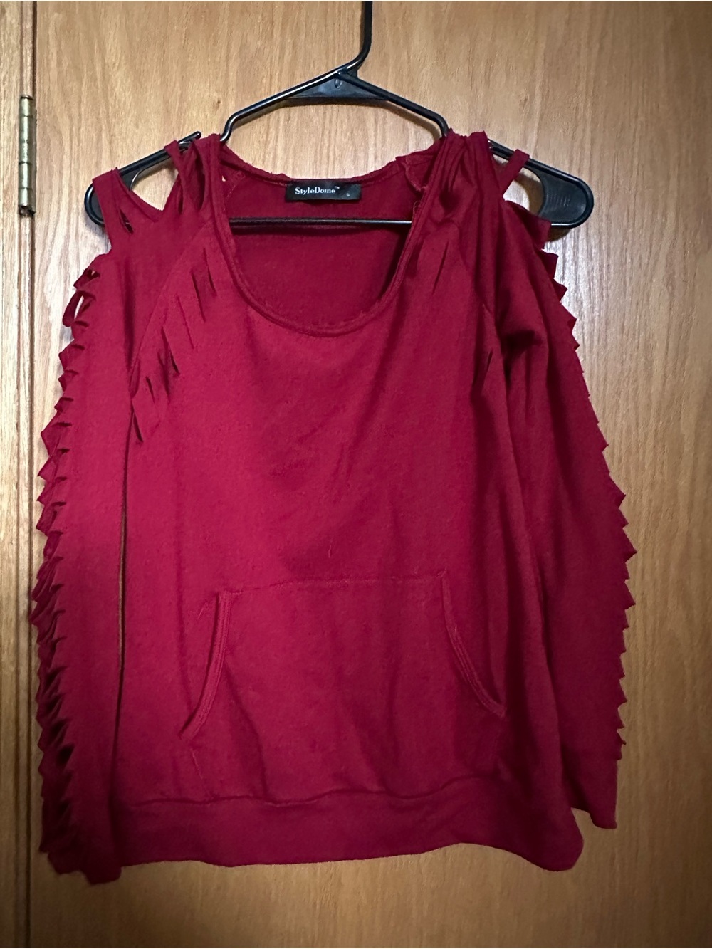 Red Long Sleeve Top